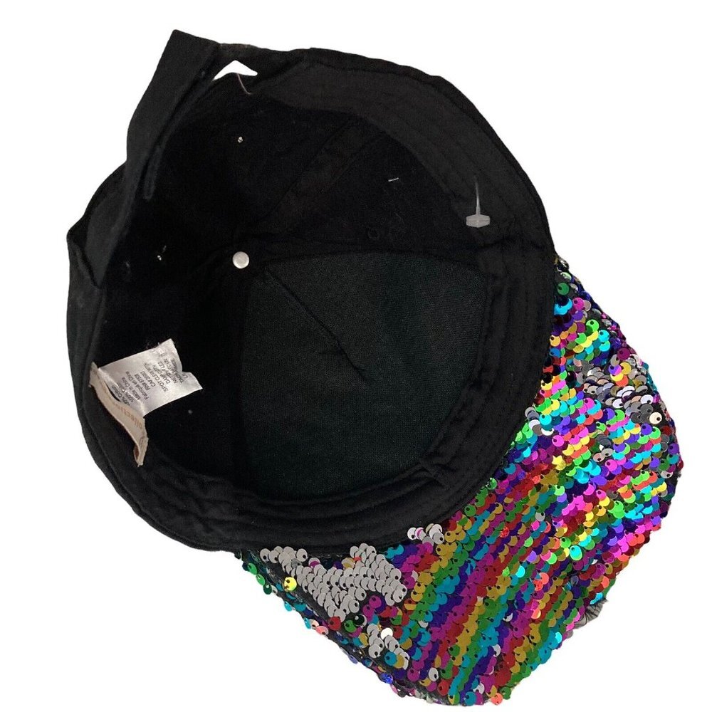 Collection Eighteen Baseball Hat Proud Pride Multicolored Sequins One Size - Picture 4 of 10